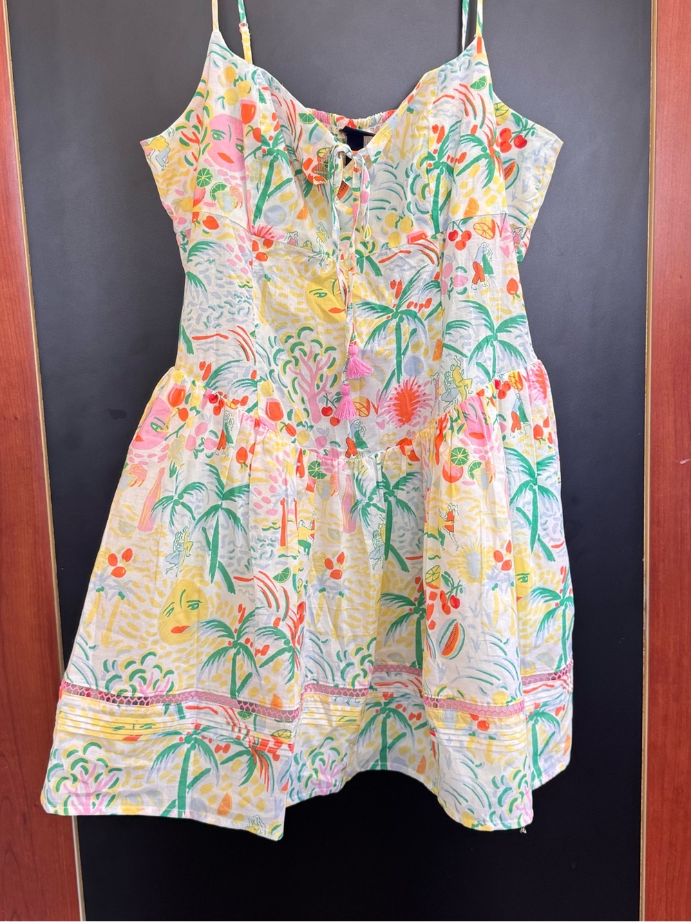 New Roller Rabbit   target Collaboration Dress Size Large Tropical Print Cotton
